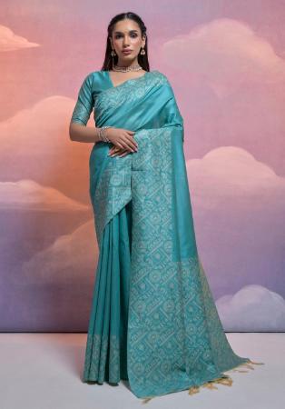 Picture of Fascinating Silk Steel Blue Saree