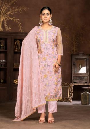 Picture of Ideal Organza Thistle Straight Cut Salwar Kameez