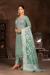 Picture of Organza Dark Sea Green Straight Cut Salwar Kameez