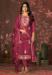 Picture of Beautiful Organza Deep Pink Straight Cut Salwar Kameez