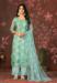 Picture of Organza Light Blue Straight Cut Salwar Kameez