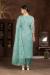 Picture of Organza Cadet Blue Straight Cut Salwar Kameez