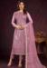 Picture of Appealing Net Rosy Brown Straight Cut Salwar Kameez