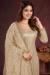 Picture of Beautiful Net Beige Straight Cut Salwar Kameez