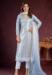 Picture of Net Light Steel Blue Straight Cut Salwar Kameez