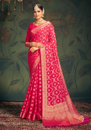 Picture of Good Looking Georgette Light Pink Saree