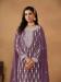 Picture of Georgette Medium Purple Straight Cut Salwar Kameez