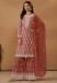 Picture of Georgette Saddle Brown Straight Cut Salwar Kameez