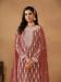 Picture of Georgette Saddle Brown Straight Cut Salwar Kameez