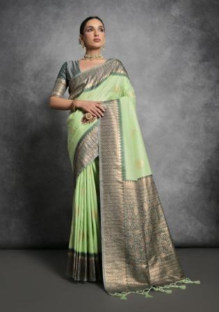 Picture of Resplendent Silk Silver Saree