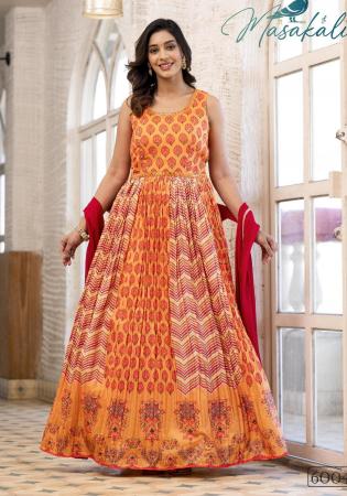 Picture of Splendid Chiffon Tomato Readymade Salwar Kameez