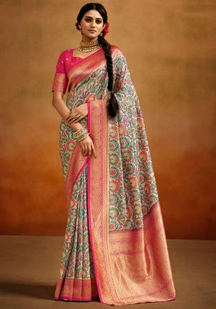 Picture of Exquisite Silk Crimson Saree