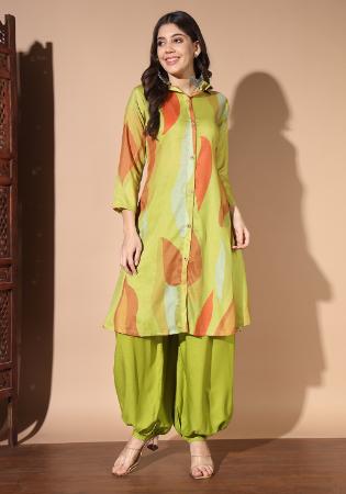 Picture of Admirable Chiffon Spring Green Kurtis & Tunic