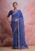 Picture of Bewitching Georgette Dark Slate Blue Saree