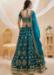 Picture of Well Formed Silk Teal Lehenga Choli