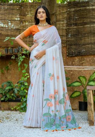 Picture of Ideal Silk Silver Saree