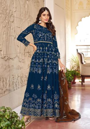 Picture of Georgette Midnight Blue Anarkali Salwar Kameez