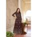 Picture of Georgette Dark Olive Green Anarkali Salwar Kameez