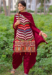 Picture of Ravishing Georgette Maroon Straight Cut Salwar Kameez