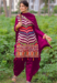 Picture of Ideal Georgette Maroon Straight Cut Salwar Kameez