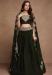 Picture of Enticing Georgette Dark Olive Green Lehenga Choli