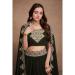 Picture of Enticing Georgette Dark Olive Green Lehenga Choli