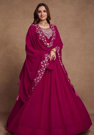 Picture of Bewitching Georgette Dark Red Lehenga Choli