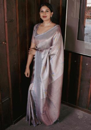 Picture of Resplendent Silk Grey Saree