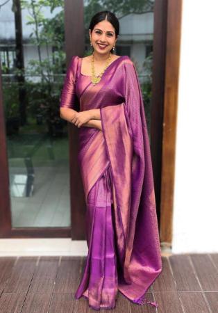 Picture of Sublime Silk Purple Saree