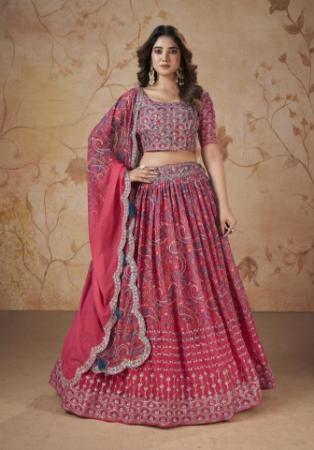 Picture of Fascinating Georgette Light Coral Lehenga Choli