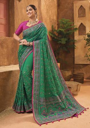 Picture of Radiant Silk Teal Saree