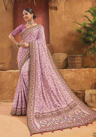 Picture of Resplendent Silk Plum Saree