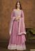 Picture of Georgette Pale Violet Red Straight Cut Salwar Kameez