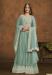 Picture of Georgette Dark Sea Green Straight Cut Salwar Kameez