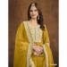 Picture of Georgette Dark Golden Rod Straight Cut Salwar Kameez