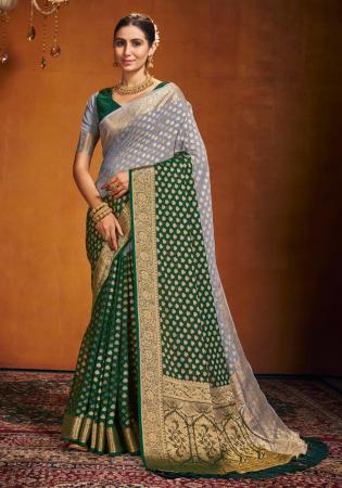 Picture of Statuesque Georgette Medium Sea Green Saree