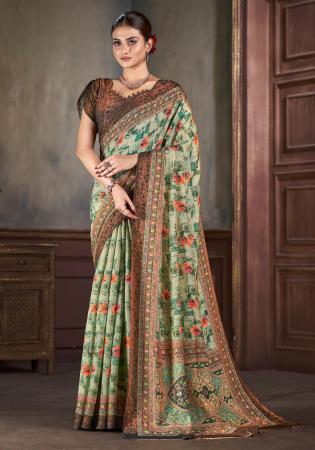 Picture of Magnificent Silk Tan Saree