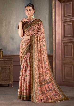 Picture of Excellent Silk Indian Red Saree