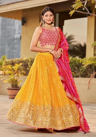 Picture of Pretty Georgette Pink Lehenga Choli