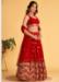 Picture of Stunning Georgette & Net Dark Red Lehenga Choli