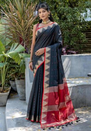 Picture of Bewitching Silk Black Saree