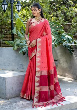 Picture of Sublime Silk Tomato Saree