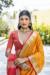 Picture of Alluring Silk Golden Rod Saree