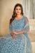 Picture of Georgette & Net Light Steel Blue Anarkali Salwar Kameez