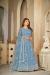 Picture of Georgette & Net Light Steel Blue Anarkali Salwar Kameez