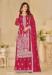 Picture of Fascinating Silk Fire Brick Straight Cut Salwar Kameez