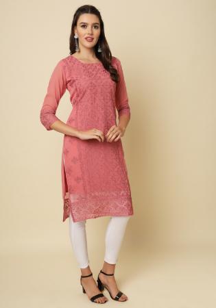 Picture of Admirable Georgette Pale Violet Red Kurtis & Tunic