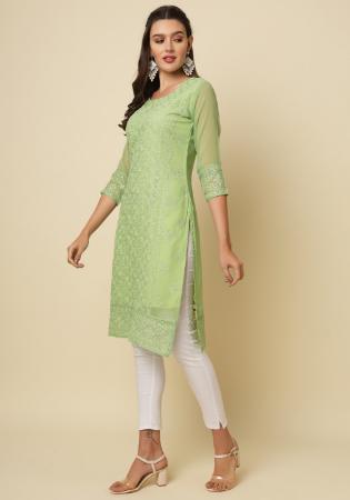 Picture of Gorgeous Georgette Tan Kurtis & Tunic