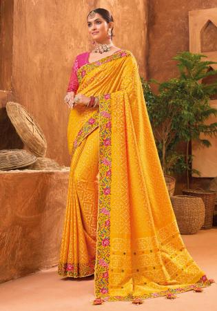 Picture of Comely Silk Sandy Brown Saree