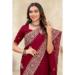 Picture of Amazing Crepe & Silk Fire Brick Saree